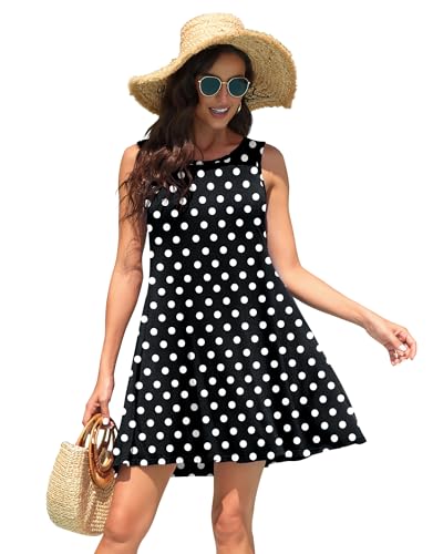Image of WEACZZY Women Summer Casual Swing T Shirt Dresses Beach Cover up Loose Dress