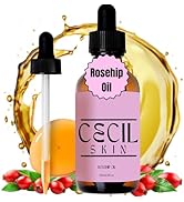 Cecil Skin 100% Organic Rosehip Oil for Anti-Aging, 60ml (2 oz) | Vitamin A Moisturizer for Face,...
