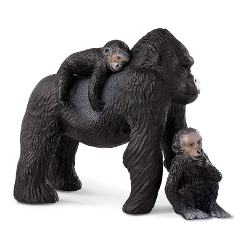Terra by Battat – 4 Pieces Gorilla Toys Family Set – Realistic Gorilla Figurines – Zoo Animal Toys for Kids and Toddlers 3+ Years – Plastic Jungle Animals by Terra by Battat - Image 4