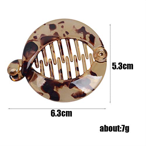 3Pcs Resin Banana Hair Clips Small Banana Hair Combs Fishtail Hair Clip Side Comb Round Ponytail Holder For Women Girl Hair Accessories #TOP4