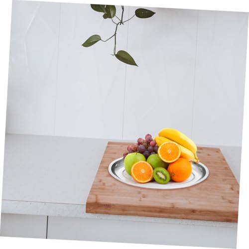 Plaques ovales en acier inoxydable 30cm | Lot de 2 plateaux multifonctions - 6