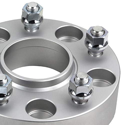 Supreme Suspensions - 2Pc Set [Silver] 1" Hub Centric Wheel Spacers Kit For Nissan 300Zx / 350Z / 370Z / Gtr/Altima/Maxima/Murano - Bp: 5X4.5 / Cb: 66.1Mm / Studs: M12X1.27 #TOP3