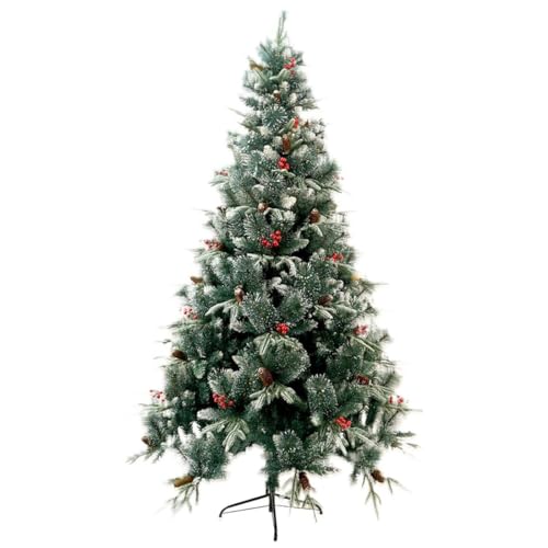 Panda Home Árbol de Navidad Artificial PVC con Soporte Metálico – Modelos Classic, Frutos Rojos, Nieve, Pino, Pino Blanco, Pino Nieve y Pino Piña – Alturas de 60 a 240 cm  Frutorojonuevo 150CM