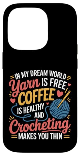 Yarn’s Free Coffee’s Healthy Crochet Makes You Thin - スマホケース iPhone 14 Pro 用