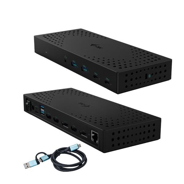 Station d'accueil 3X 4K pour un bureau épuré et performant en télétravail avec charge USB-C