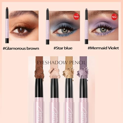 Eyeshadow Pen, Glitter Eyeshadow Stick, Eyeshadow Stick Cream Shimmer And Matte, Highly Pigmented Eye Shadow Pencil Waterproof & Long Lasting, Shimmering Glitter Finish, Blendable Eyes Makeup (6#) - Image 4