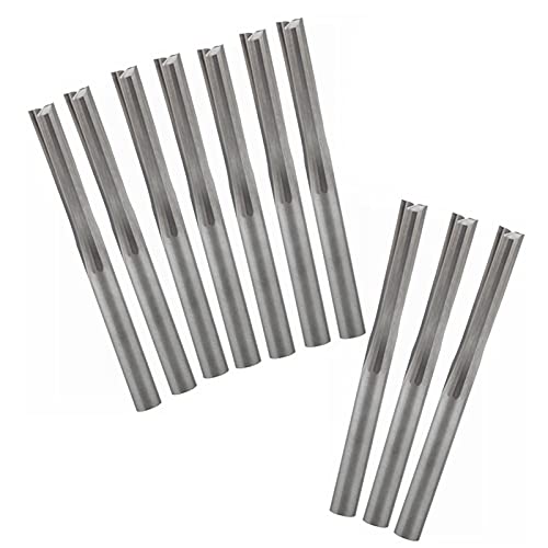 BERWENNY 10Pcs 3.175mm 22mm 2Flutes End Mill CNC Milling Cutter Cutting Tools Router Bit