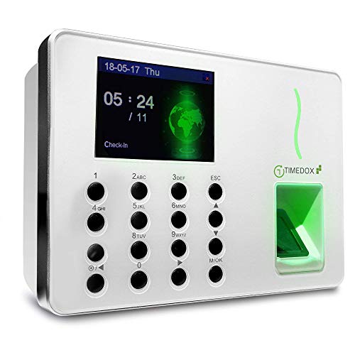 Timedox Silver Snow, Wi-Fi Biometric Fingerprint Time Clock, $0 No Monthly fees | Data Download Automatically, 2 Yr. Warranty, Unlimited Backup