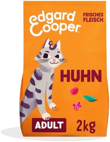 Edgard & Cooper Katzenfutter, Trockenfutter für Katzen, (Huhn, 2kg), Getreidefrei, voll von frischem Fleisch und natürlichen Zutaten, geeignet für sterilisierte und aktive Katzen