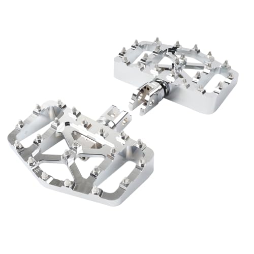 Repose-pieds pilote chromés pour Breakout FXBR 114 en aluminium robuste Bacar