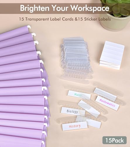 Dossiers suspendus en plastique durable et imperméable format lettre - 6