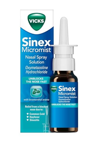 Vicks Sinex Micromist Decongestant Nasal Spray for Blocked Nose Due to Cold Or Rhinitis 15ml