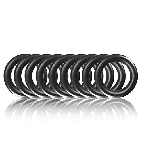Ganzoo Anillo de metal para correa de perro, 15 mm de diámetro interior, 10 unidades, anillo de acero, aleación de acero inoxidable, anillos redondos para Paracord 550, collar, bolso, anillo de metal,