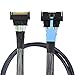 xiwai Slimline MCIO 8i 74Pin Male to MCIO PCIE 5.0 4.0 74Pin Male Extender Cord, PCI-E 5.0 Mini Cool Edge IO MCIO Cable 50cm