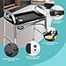 HOOMTREE Walker Tray for Folding Walker, Trays for Walkers Detachable with Cup Holder,Walker Trays for Rolling Folding Walker,Walker Accessories for Elderly (Black Without Pockets with Baffles)