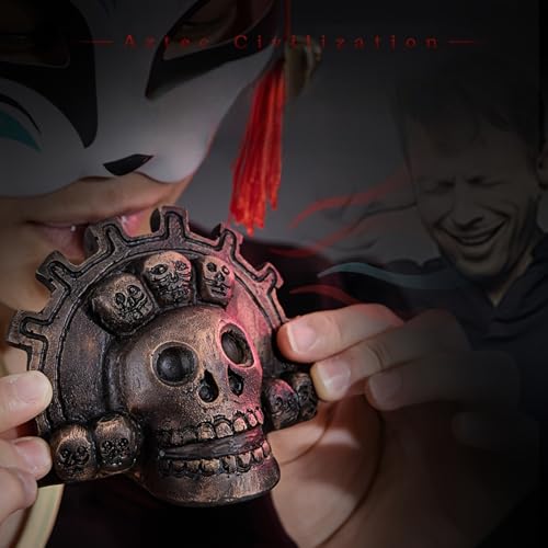 Authentic Spooky Aztec Death Whistle, Loudest Human Sounding Screams 125+ Decibels, Halloween Creepy Gift Death Whistle (Black)