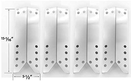 Repair Kit for Nexgrill 720-0670-C BBQ Gas Grill Includes 4 Stainless Burners, 4 Stainless Heat Plates and Porcelain Cast Cooking Grates