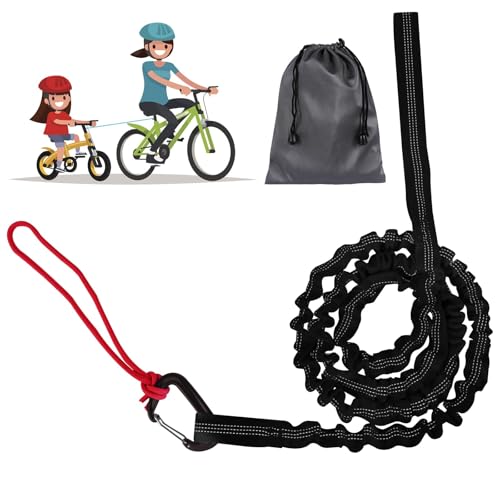URAQT Abschleppseil für Kinder Fahrrad, 3 Meter, Schwarz, Tragfähigkeit...