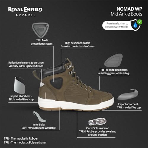 Image of Royal Enfield City Cruising Olive Boots