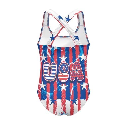 UNICEU Girls One Piece Swimsuit Criss Cross Back Breathable Bathing Suit Full Coverage Quick Drying Swimwear for Pool2