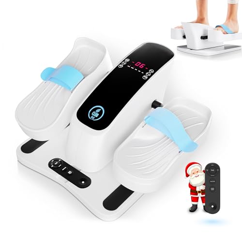 Under Desk Elliptical Machine – Electric Seated Pedal Exerciser for Seniors & Adults, Quiet Ellipse Leg Exerciser with 12-Speed Corded Electric Control, Remote, LCD Foot Pedals for Home Office Workout