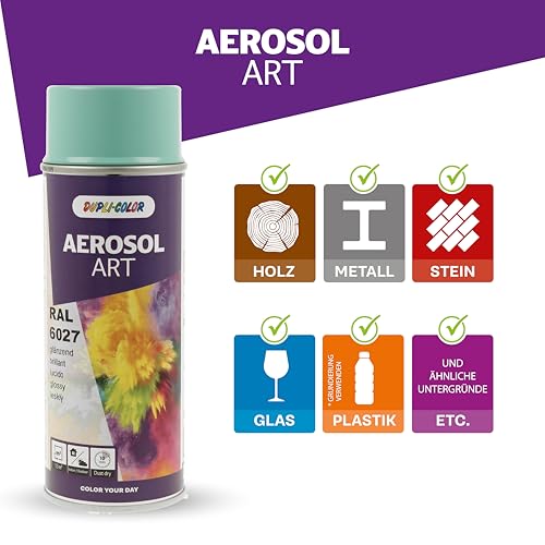DUPLI-COLOR AEROSOL ART RAL 6027 Lichtgrün glänzend 400 ml - Sprühfarbe – Ansicht 4