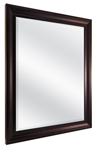 Image of MCS Large Wall Mirror, Modern Rectangle Mirror Home Decor for Living Room, Bedroom, or Bathroom, 26.5 by 32.5 Inch, Bronze