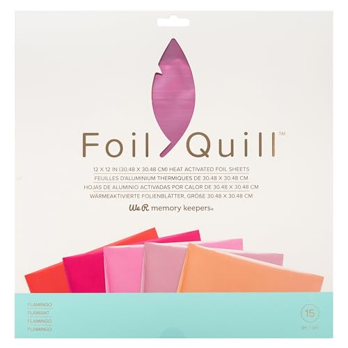 Film de transfert We R Memory Keepers Quill rose 15 feuilles scrapbooking 30x30