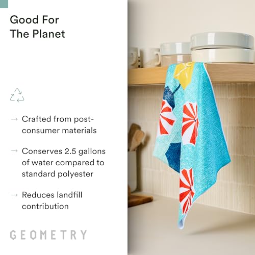 GEOMETRY Spring Kitchen Towels - Quick Dry Microfiber Cloth Spring & Summer Dish Towels for Kitchen Drying - Premium Quick Dry Towel - Cute Bananas, 18" x 30" - 1-Pack — view 3