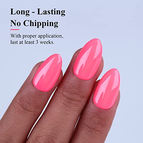 Imtiti Neon Gel Nail Polish, 1 Pcs 0.5 Fl Oz Neon Pink Gel Polish Soak Off Led U V Nail Gel Polish Spring Summer Gel Nail Polish Diy Nail Art Starter Manicure Salon Gel Nail Kit For Women Girls #TOP3