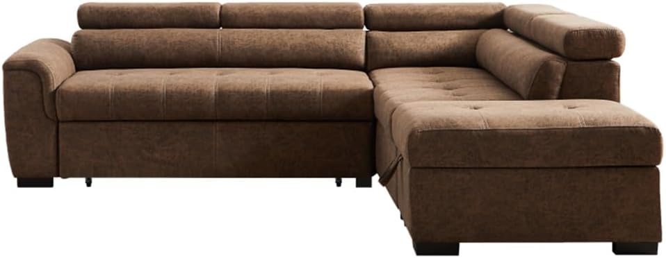 Sectional Sofa Bed Suede for Living Room Sleeper Set L Shaped Comfortable Large Leisure Soft Couch