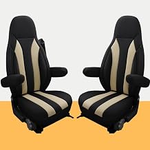 AIM Set of 2 Car Seat Covers Compatible with Aguti GIS Liner & Milan Camper Seat with Armrest Covers, Compatible with Pössl, Knaus, Adria, Carthago etc