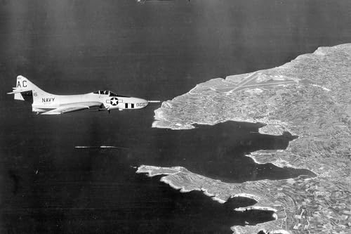 History Galore 12"x18" Gallery Poster, Grumman F9F-8P Cougar VFP-62 Det. 43 Fighting Photos 1958