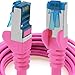 Produktbild 0,5m - CAT6a - Netzwerkkabel magenta - 1 Stück CAT 6 A Patchkabel 10000 Mbit s SFTP PIMF 500 MHz kompatibel zu CAT5 CAT6 CAT7 DSL Internet Switch Router