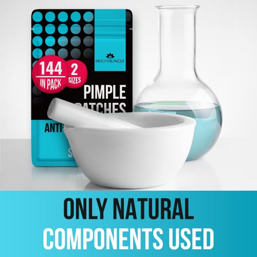 Brightjungle Pimple Patches For Face - Acne Patches. Absorbing Cover, Invisible, Blemish Spot, Hydrocolloid, Skin Treatment, Facial Stickers, Two Sizes, Blends In With Skin (144) #TOP6