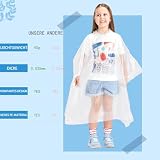 SWOGAA Regenponchos Familienpackung 6 Stück - 50% Extra Dick Durchsichtig Wasserdichte Regencape Leichtgewichts Regenschutz Regen Poncho Transparent