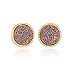 JOYA GIFT 9PCS Round Resin Druzy Stud Earrings for Women Fashion Hypoallergenic Geometry Shiny Crystal Druse Stud Earrings Set for Women