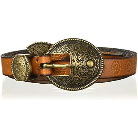 Frye Women's 15MM Leather Belt, Tan, Medium Cover