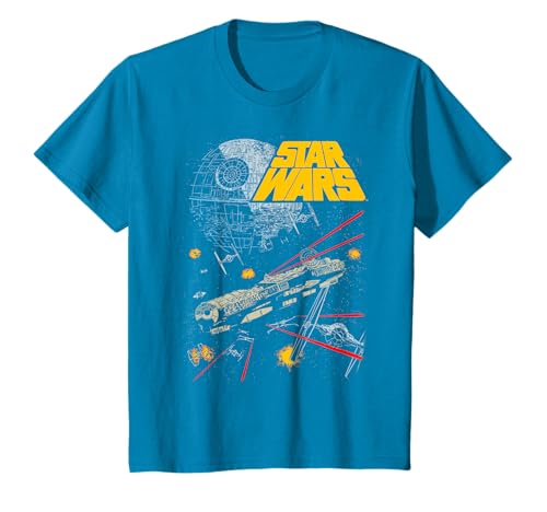 T-Shirt Graphique Star Wars Millenium Falcon Battle T-Shirt