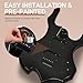 Ktaxon DIY Guitar Kit with Solid Body, Tech Fingerboard and Maple Neck, 6 String DIY Electric Guitar Kit with Unique Design, Easy Installation & Full Equipment to Build Your Own Guitar (Flame-Black)