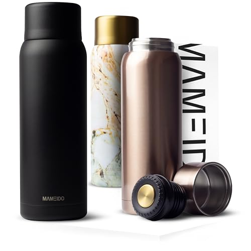 MAMEIDO Thermoskanne 1 l mit Becher aus Edelstahl, Isolierkanne bis zu 12h heiß, auslaufsichere Thermosflaschen BPA frei, Kaffee & Tee unterwegs (Rich Black) MAMEIDO Thermoskanne 1 l mit Becher aus Edelstahl, Isolierkanne bis zu 12h heiß, auslaufsichere Thermosflaschen BPA frei, Kaffee & Tee unterwegs (Rich Black)