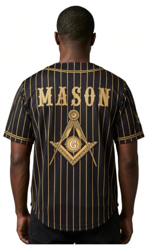 Big Boy Prince Hall Mason Divine S1 Baseball Jersey [Black] miniatura 3