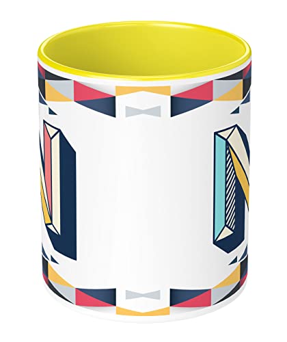 Image of NH10 DESIGNS 3D Colorful Alphabet Letter N Printed Coffee Mug for Girls Boys Friends Love Kids Best Gift for Birthday Anniversary Initial Letter N (Ceramic Tea Coffee Mug-350ml) - ABV3TM2 216