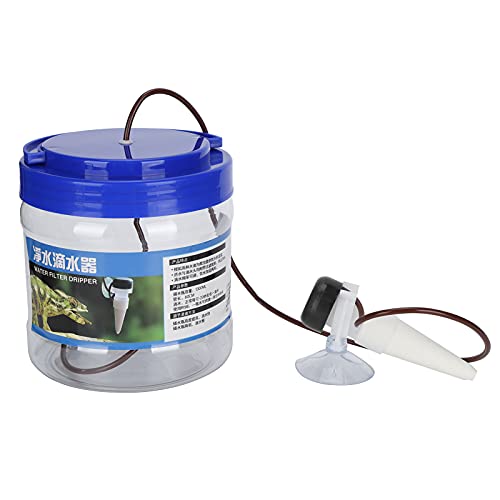 Reptile Water Dripper Kit Adjustable Dripping Speed 1300ML Capacity Automatic Reptile Humidifier Reptile Drinking Fountain Water Dispenser Automatic Water Feeder for Geckos Lizards