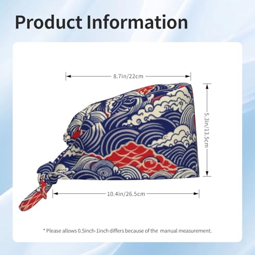 Image of Breathable Working Cap with Adjustable Sweatband Scrub Cap for Men /Women