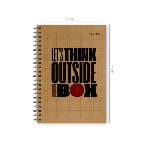 Image of PaperO Professional A5 Square Grid Notebook | 5MM Square Graph Design | A5 Size (21.0 x 14.5 cm) | Ideal for Architects & Designers | Kraft Cover | 100 Pages | (Red Grid-Pack of 2)