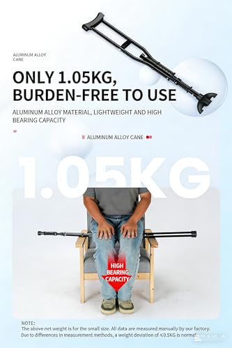 Muleta de rodilla – Ayuda ergonómica de movilidad con rodilleras de seguridad, soporte de aluminio ligero para lesiones de una sola pierna