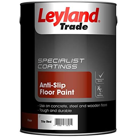 Leyland Speciality 308456 Anti-Slip Floor Paint, Tile Red, 5 Litre Cover
