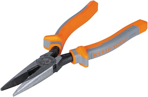 Miniatura 7 de Klein Tools 2038RINS Alicates fabricados en EE. UU., Alicates de corte lateral de punta larga con aislamiento para electricista, clasificación de
