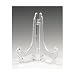 Femitu 3.5" High Clear Plastic Display Stands -Great for Placecards, Small Photos - Pack of 12
